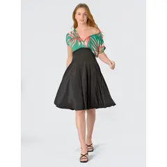 BOUS - Vestido Noruega Hojas Verde