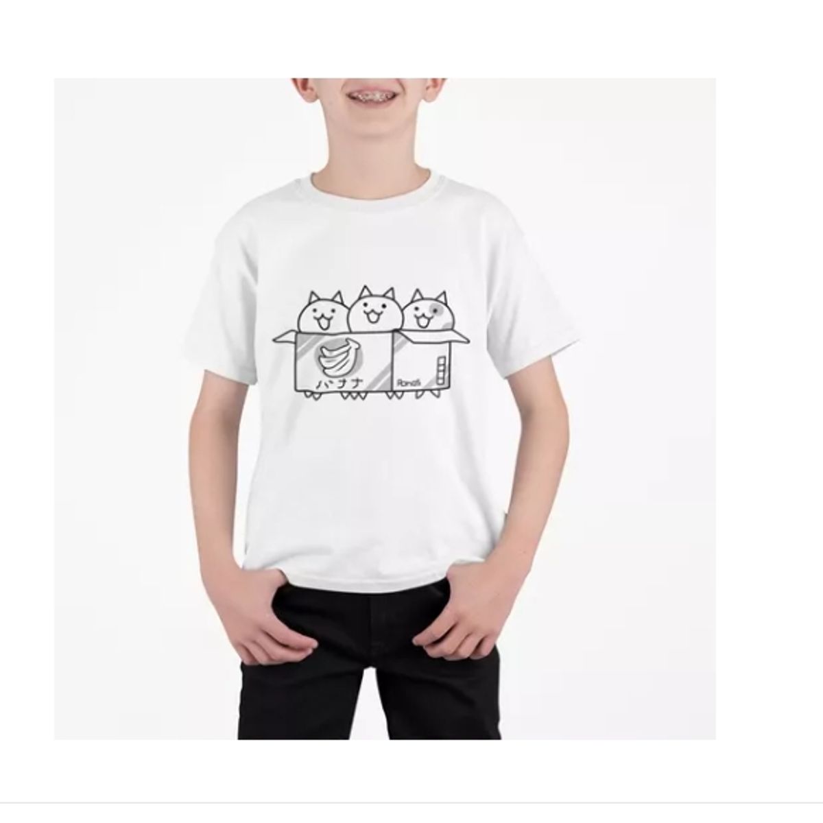 GENERICO - Polera The Battle Cats Box Of Cats Videojuegos Algodon