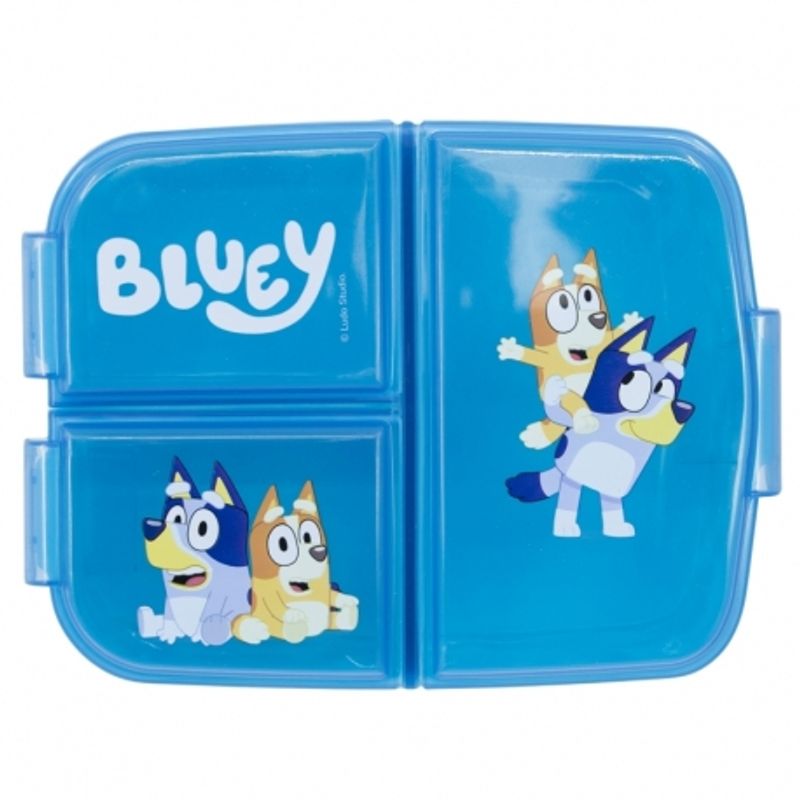 BLUEY - Porta Sandwich con Divisiones de Bluey con 3 Compartimientos