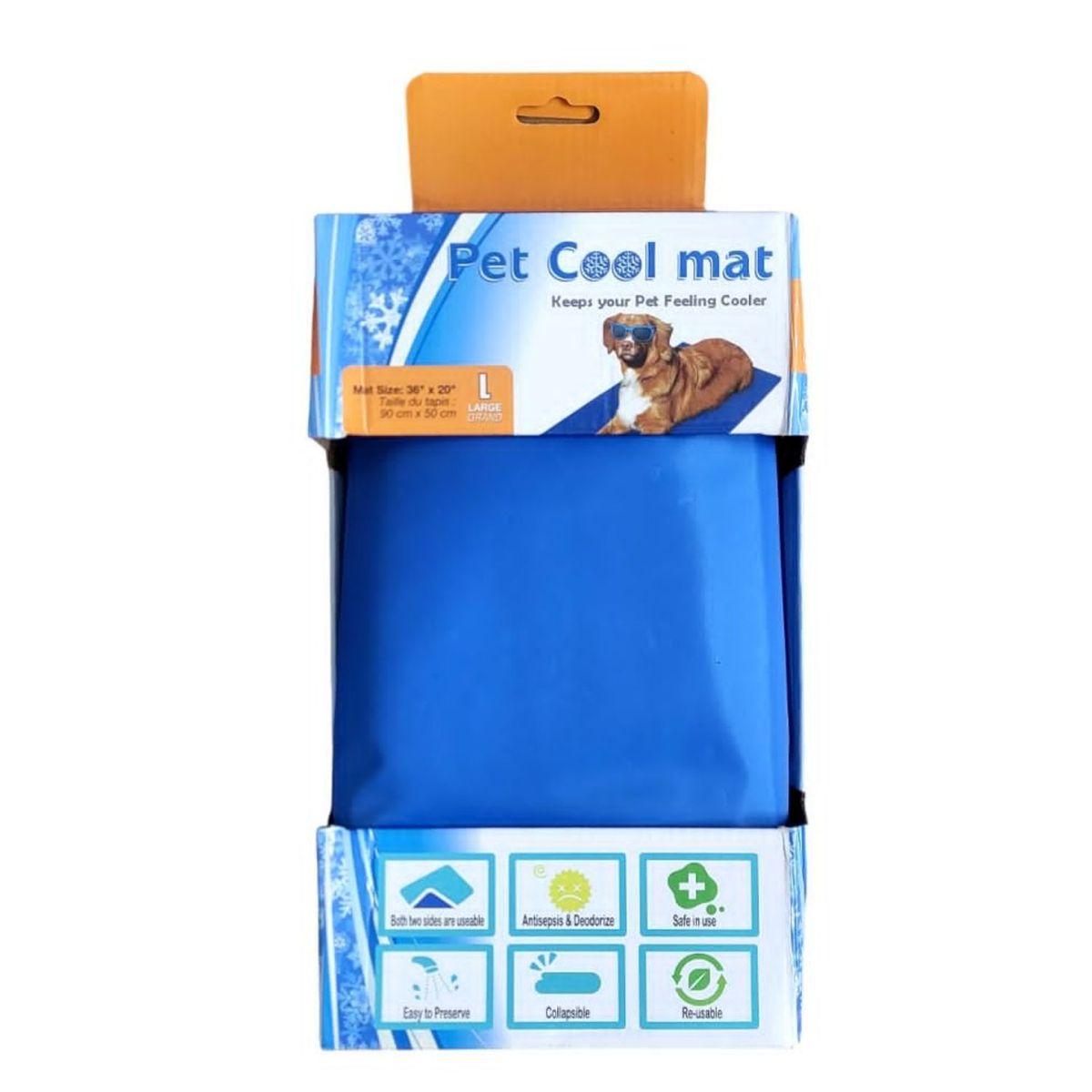 GENERICO - Manta Gel Frio Refrescante Talla L 90x50