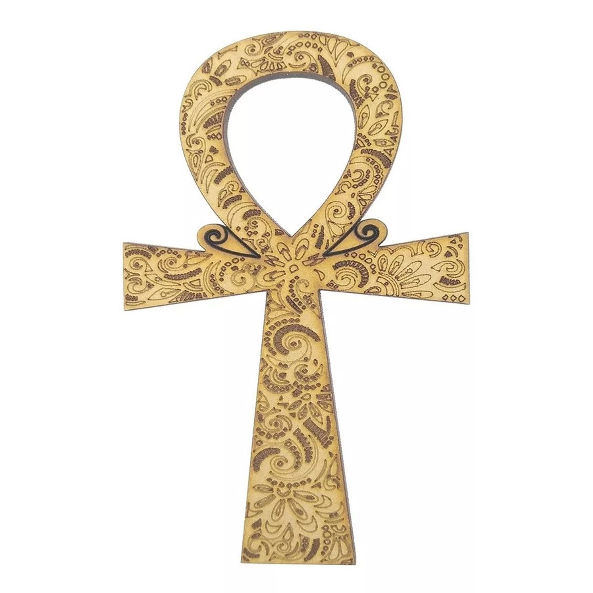 GENERICO - Cruz De Ankh Egipcia De Terciado Proteccion 10 cm