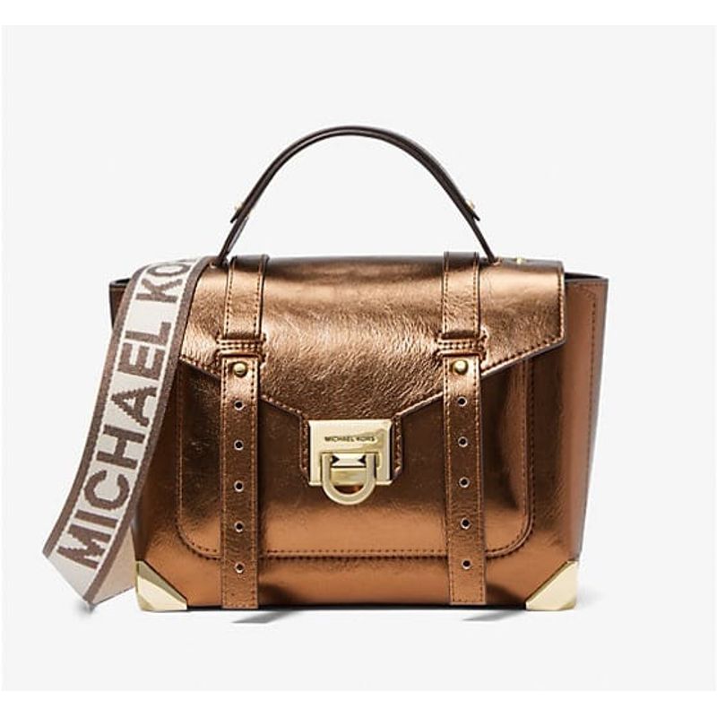 MICHAEL KORS - Cartera Crossbody Michael Kors Manhattan School Satchel Mocha cafe
