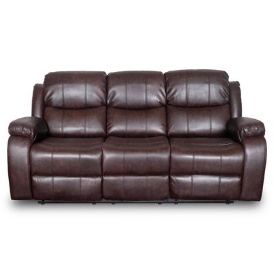 Imagen 2 del producto Sofa berger reclinable 3 cuerpos color brown dark