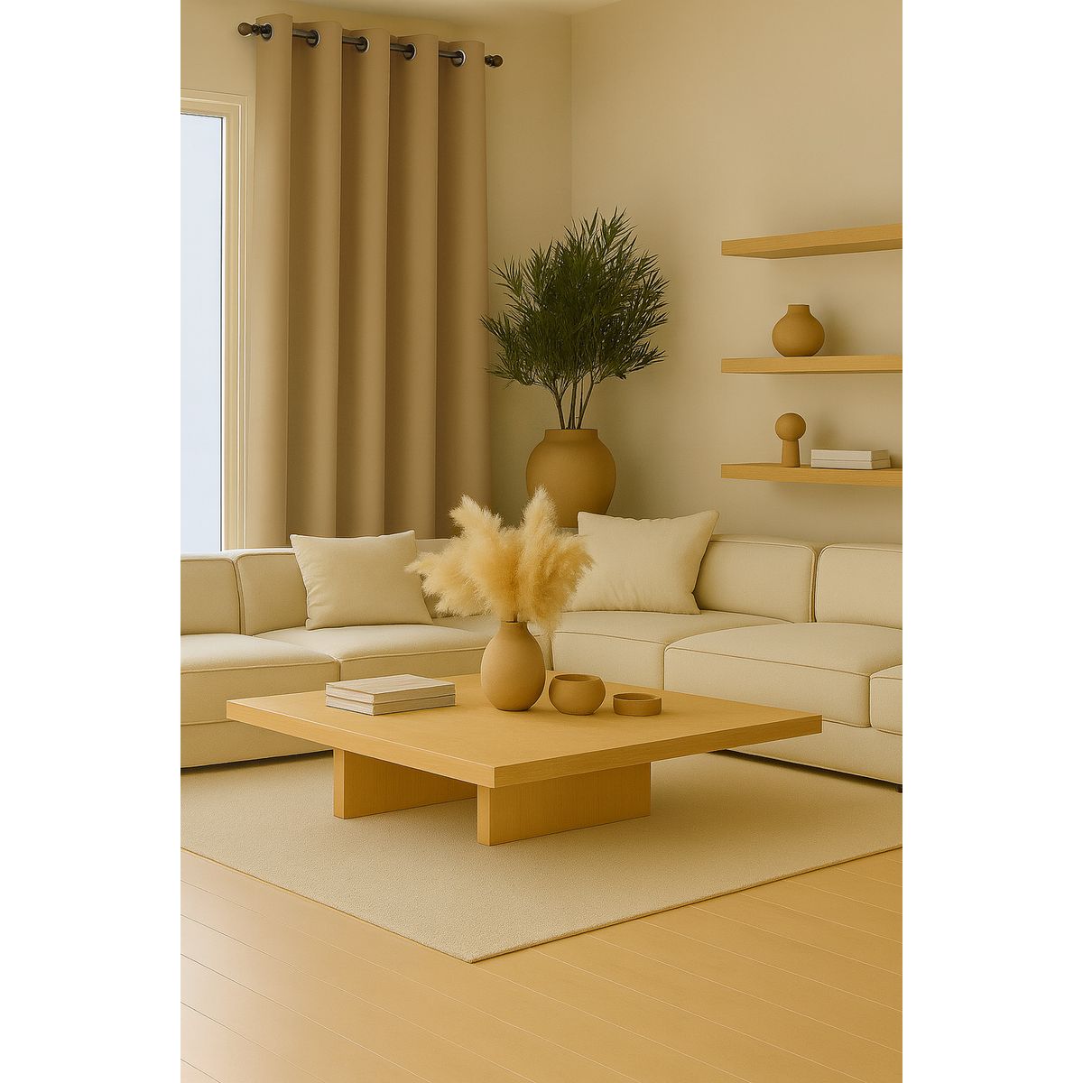 CLEMS - Cortina Tradicional 100% Blackout Dorado