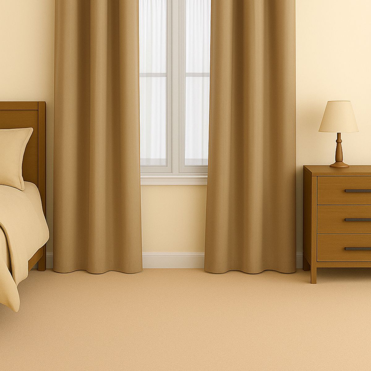 CLEMS - Cortina Tradicional 100% Blackout Dorado