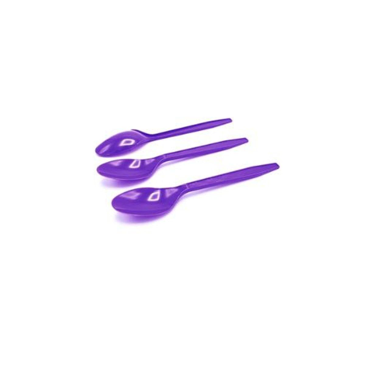 GENERICO - Cucharillas Plasticas Moradas 16cm 12pcs