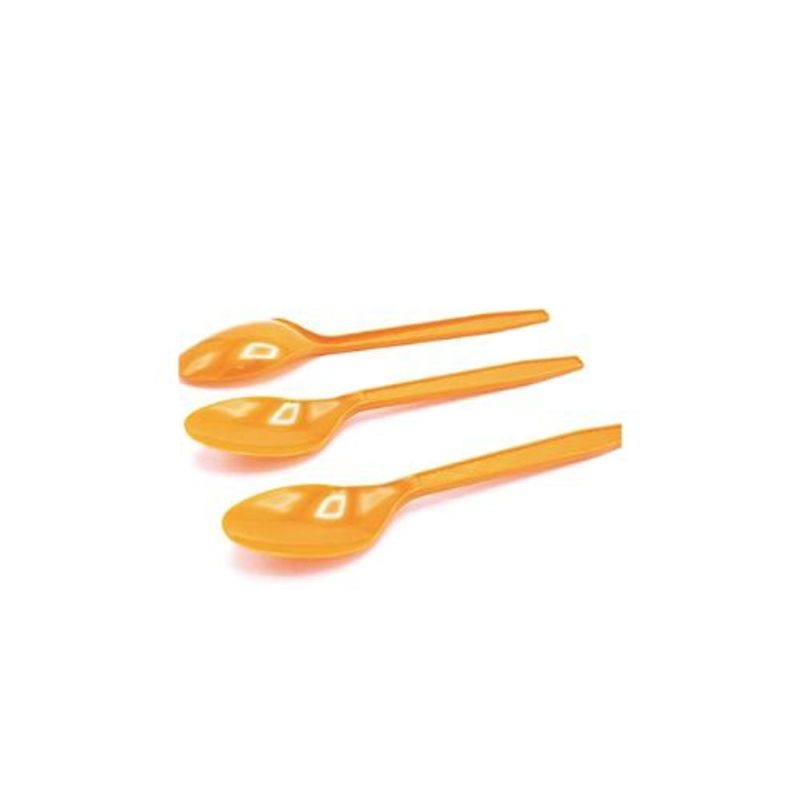 GENERICO - Cucharillas Plasticas Naranja 16cm 12pcs