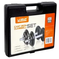 LIVEUP - SET MANCUERNAS 20KG LIVE UP CON MALETA
