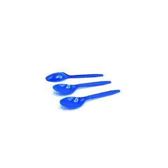 GENERICO - Cucharillas Plasticas Azul 16cm 12pcs