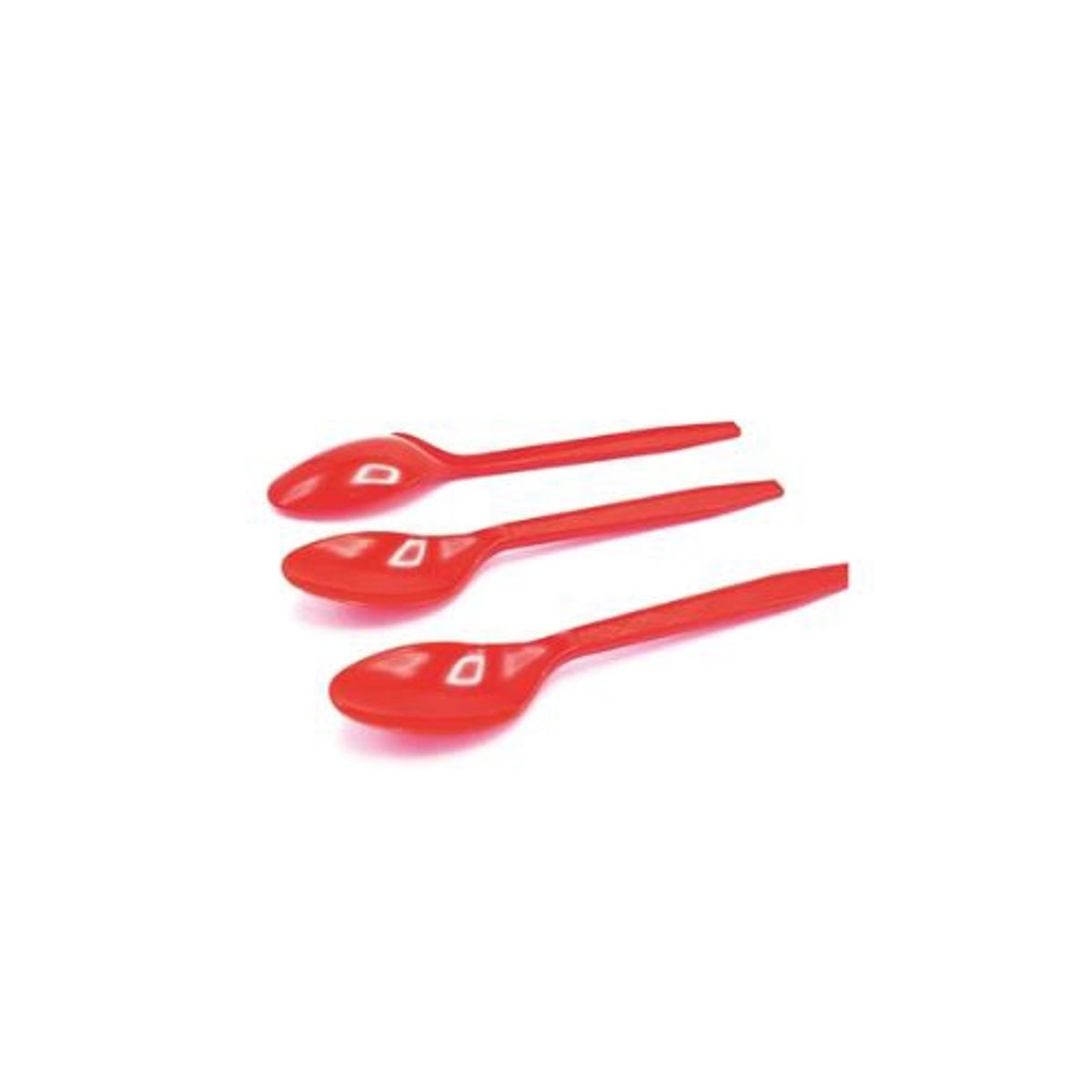 GENERICO - Cucharillas Plasticas Rojo 16Cm 12Pcs