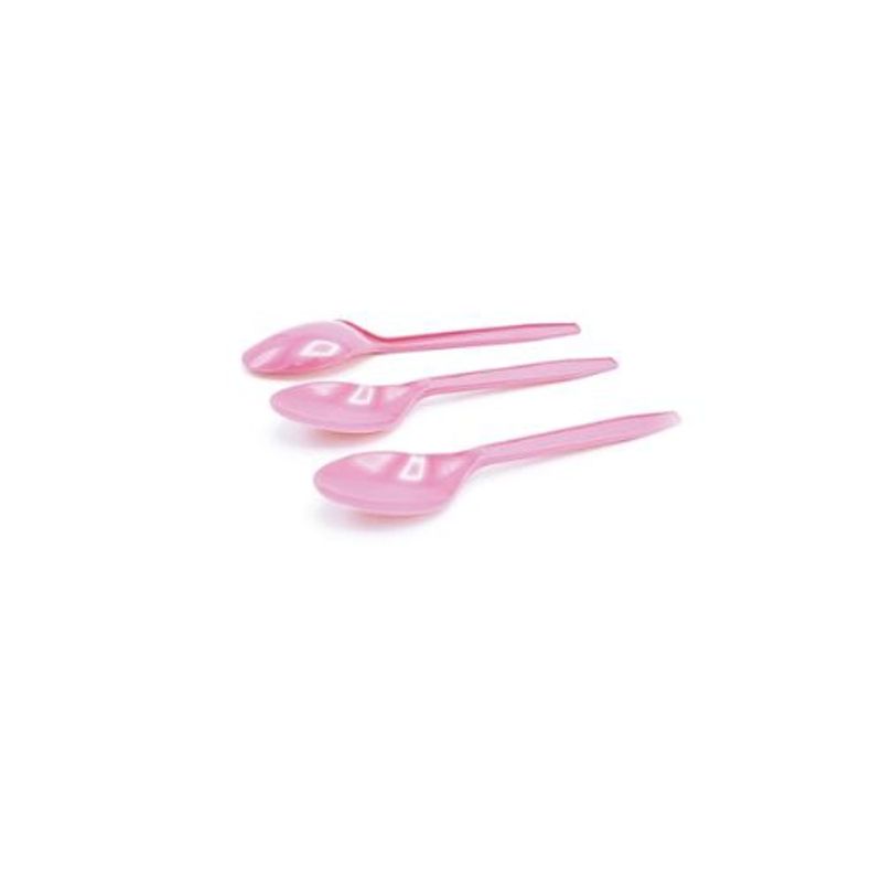 GENERICO - Cucharillas Plasticas Rosa 16cm 12pcs