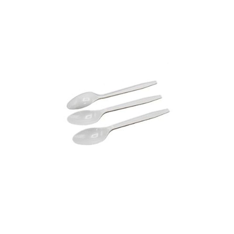 GENERICO - Cucharillas Plasticas Blanco 16cm 12pcs
