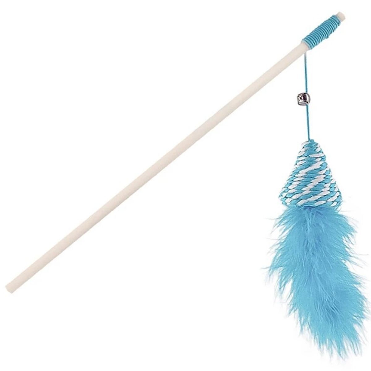 GENERICO - Varita Interactiva De Madera Para Gato Azul Juguete