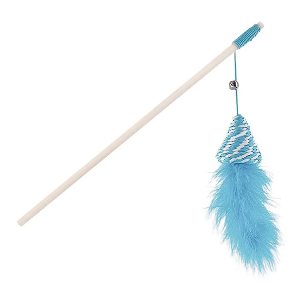 GENERICO - Varita Interactiva De Madera Para Gato Azul Juguete