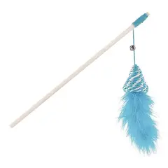 GENERICO - Varita Interactiva De Madera Para Gato Azul Juguete