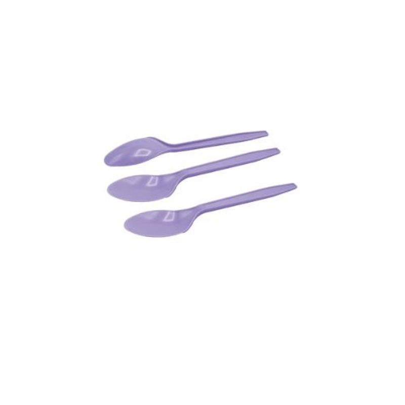 GENERICO - Cucharillas Plasticas Lila 16cm 12pcs