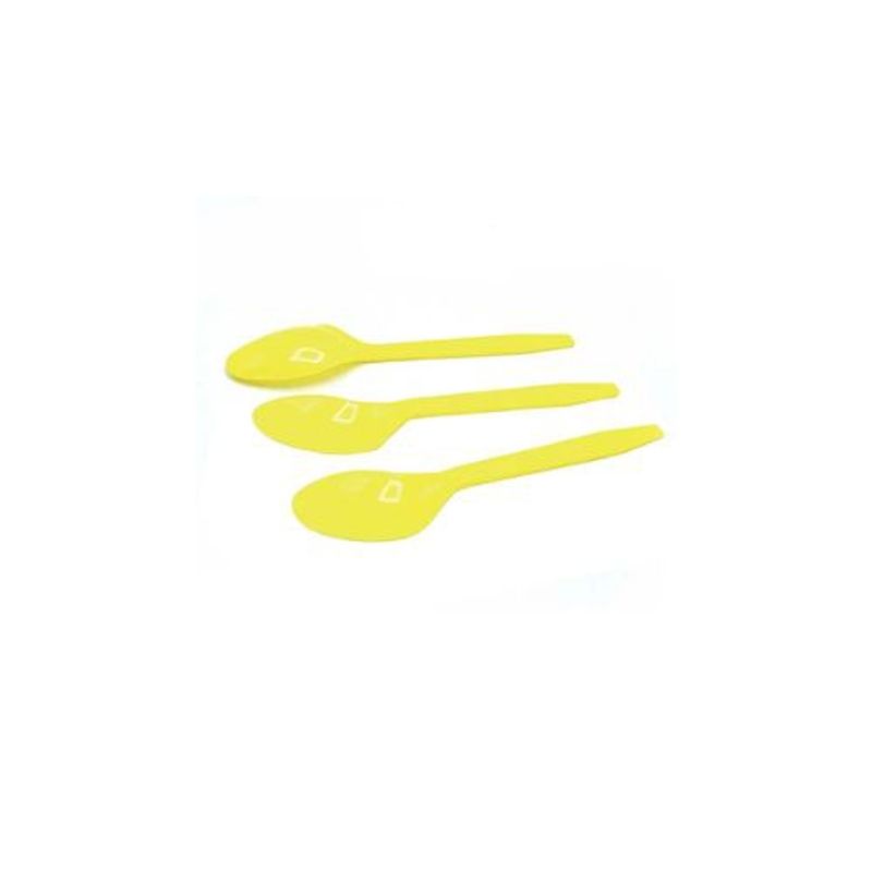 GENERICO - Cucharillas Plasticas Amarillo 16cm 12pcs