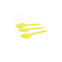 GENERICO - Cucharillas Plasticas Amarillo 16cm 12pcs