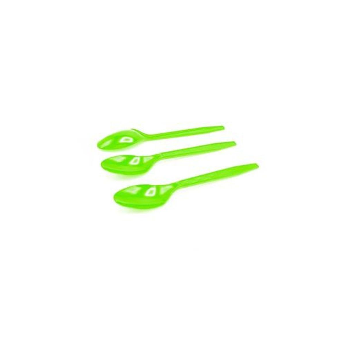 GENERICO - Cucharillas Plasticas Verde 16cm 12pcs