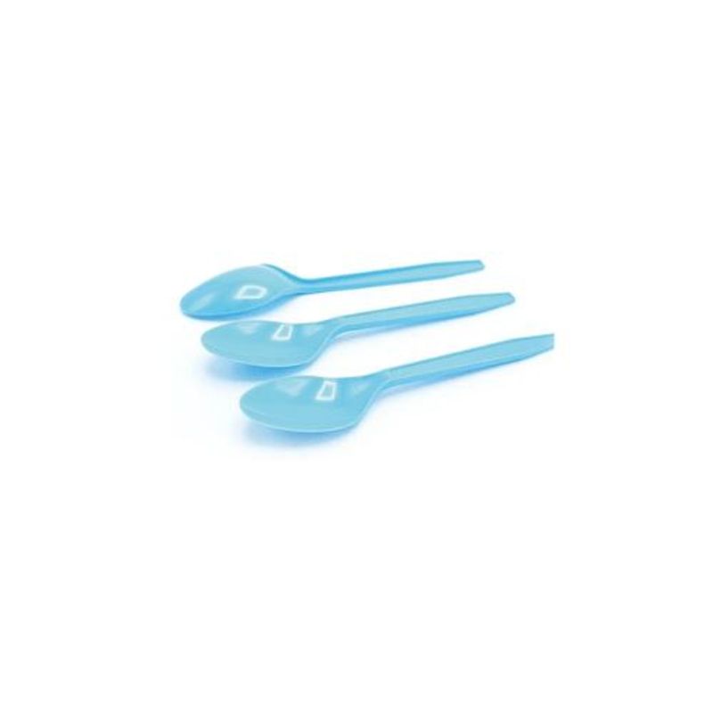 GENERICO - Cucharillas Plasticas Celeste 16cm 12pcs