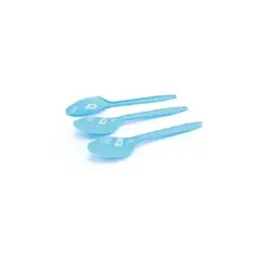 GENERICO - Cucharillas Plasticas Celeste 16cm 12pcs