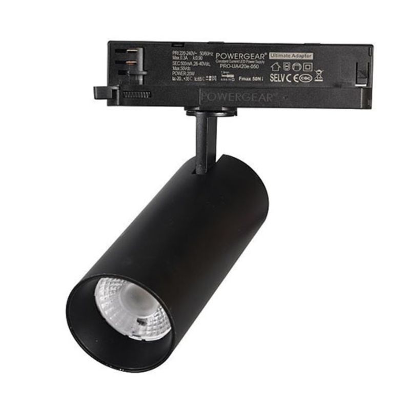 WANT - Foco Riel Trifásico Cob Negro 30w Want LUZ NEUTRA