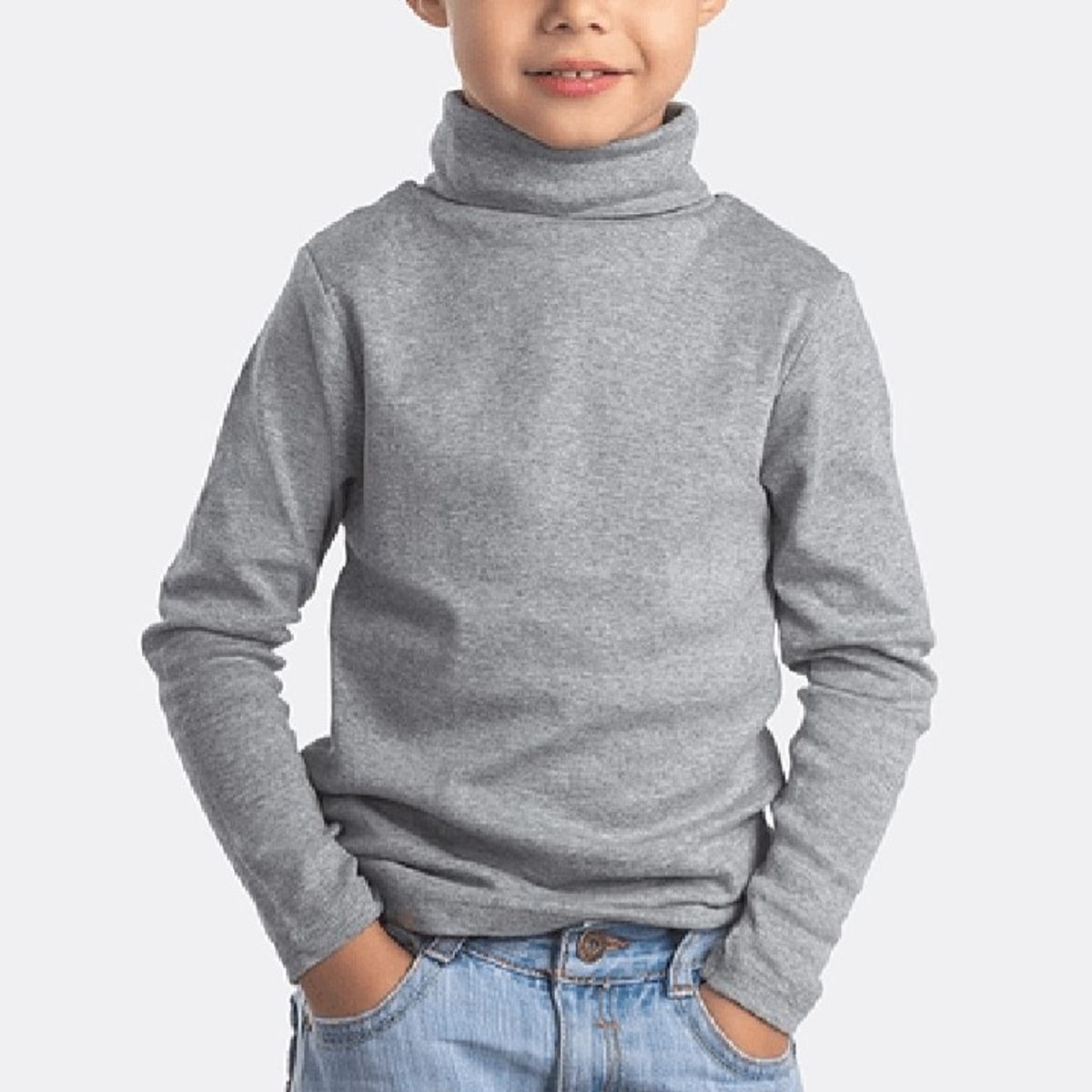 AGW - Pack 6 Beatle Gris Niño 100% Algodón Manga Larga