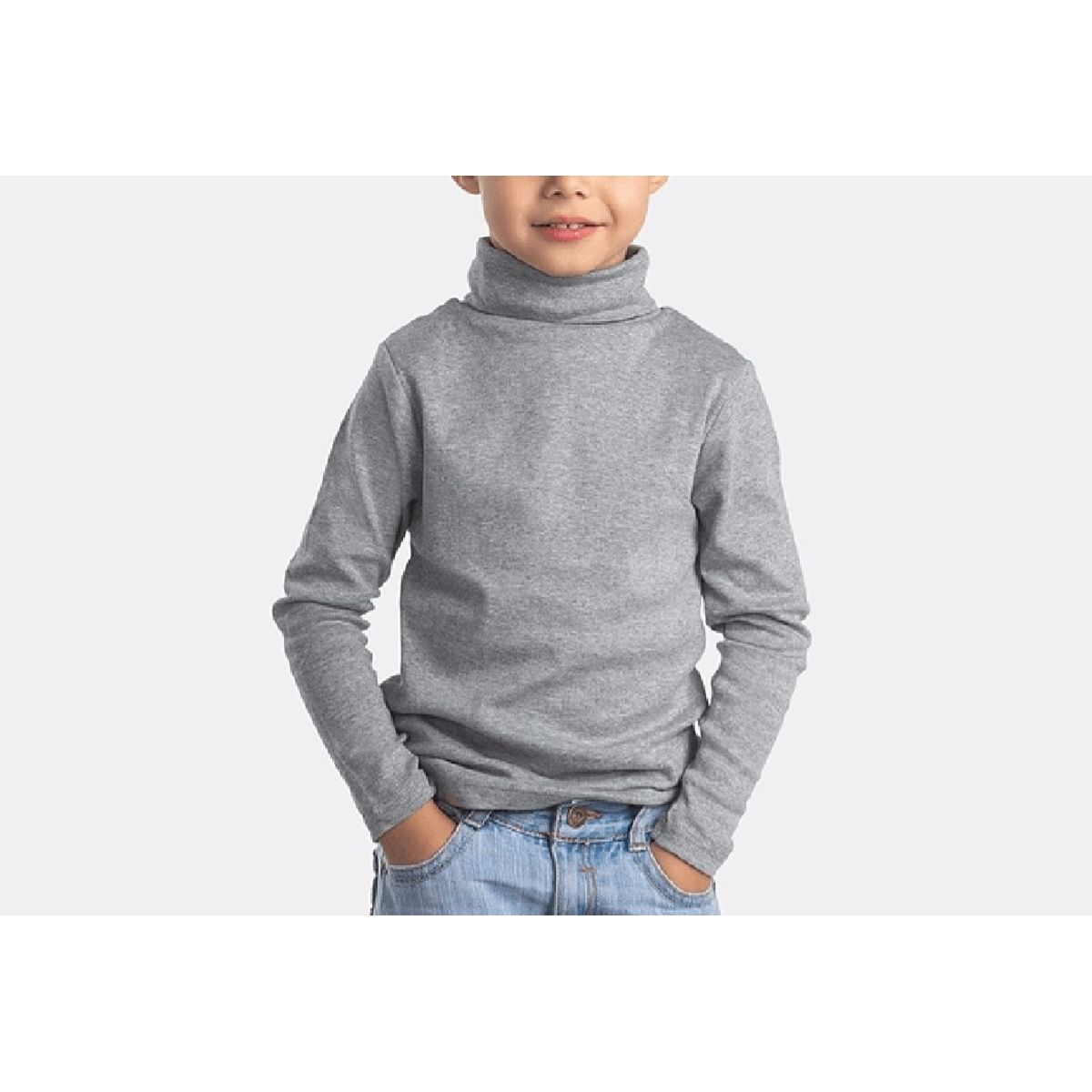 AGW - Pack 6 Beatle Gris Niño 100% Algodón Manga Larga