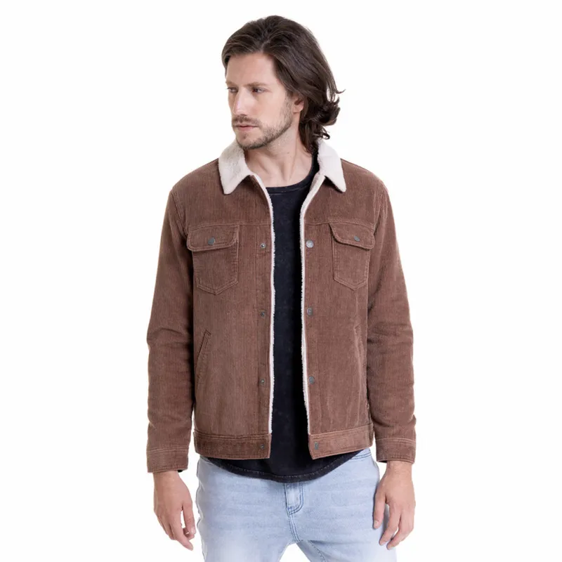 POTROS - Chaqueta Cotelé Con Chiporro Café POTROS