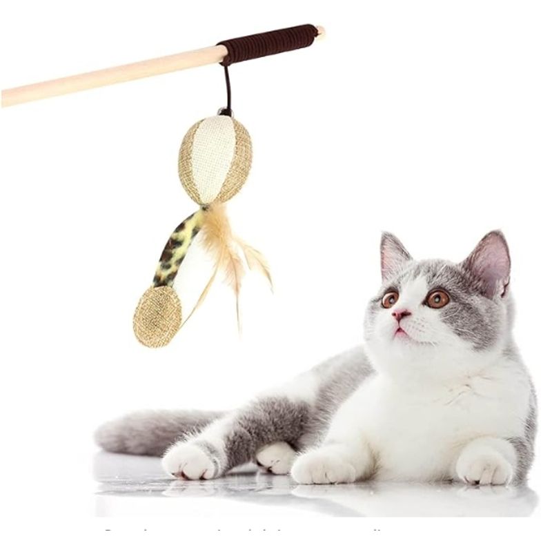 GENERICO - Juguete Para Gatos Burlas Palo De Plumas De Suzuki Madera