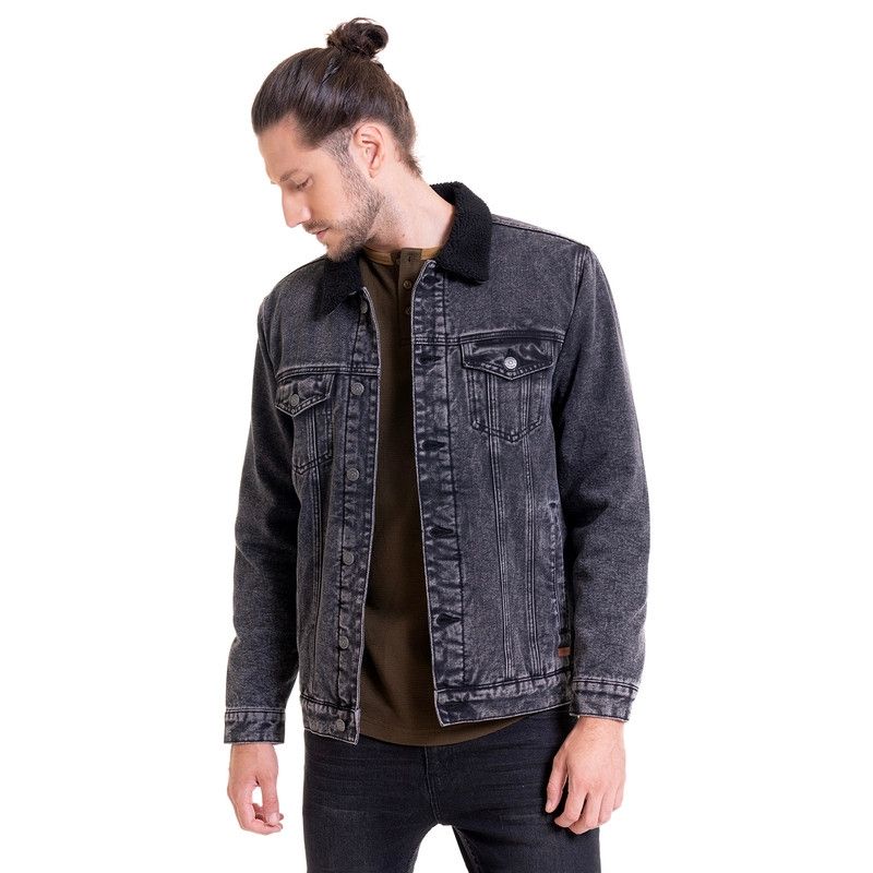 POTROS - Chaqueta Denim Con Chiporro Negro POTROS