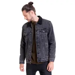 POTROS - Chaqueta Denim Con Chiporro Negro