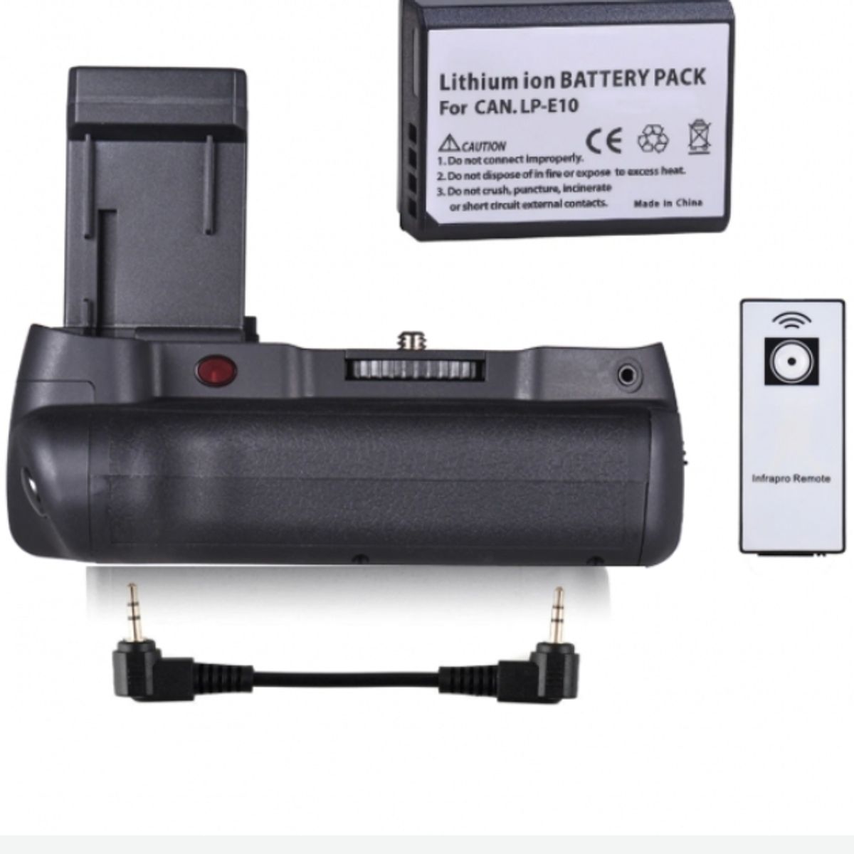 GENERICO - BATTERY GRIP PARA CANON T3 T5 T6 T7 + CONTROL REMOTO + 1 BATERÍA