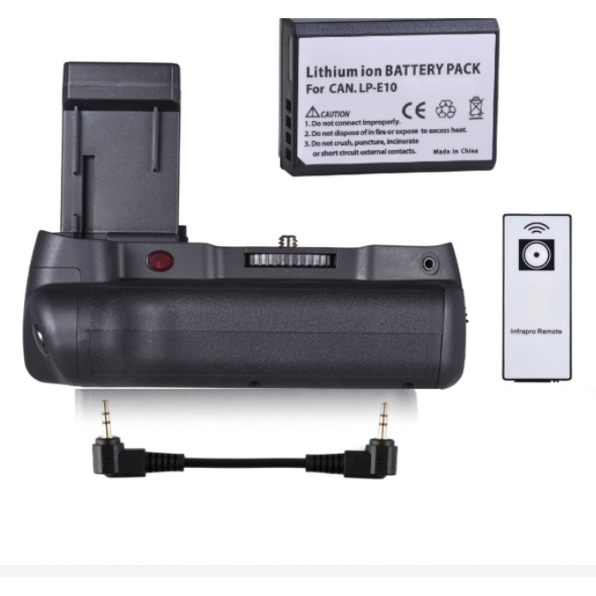 GENERICO - BATTERY GRIP PARA CANON T3 T5 T6 T7 + CONTROL REMOTO + 1 BATERÍA