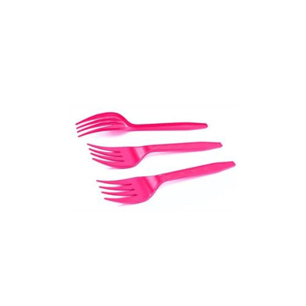 GENERICO - Tenedor Plastico Fucsia 16cm 12pcs