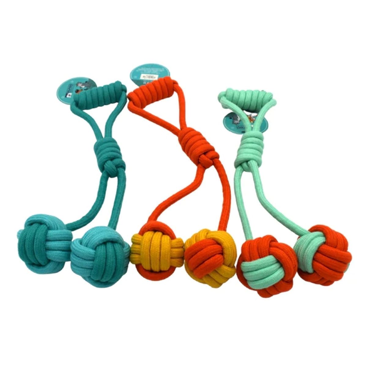 GENERICO - Pelota Doble Cuerda Trenzada Juguete Para Perros
