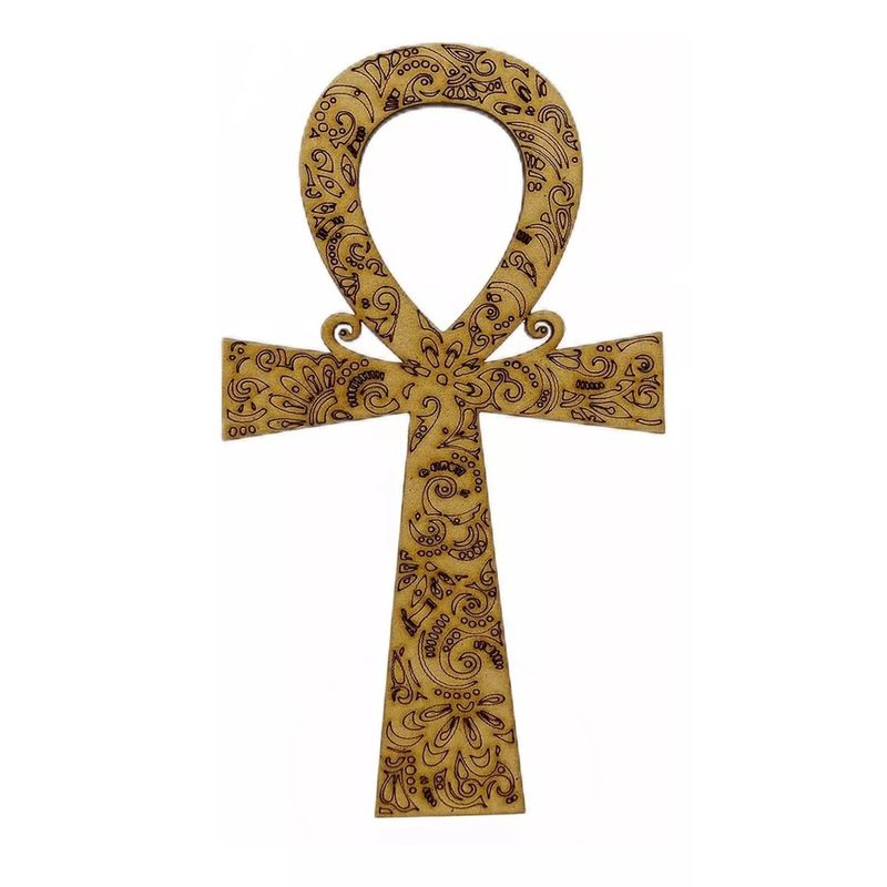 GENERICO - Cruz De Ankh Egipcia De Terciado Proteccion 20 cm