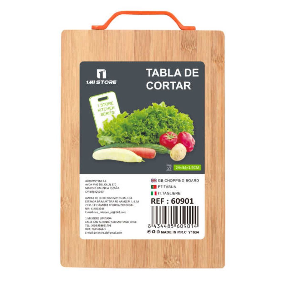 OEM - Tabla De Madera Con Mango Para Picar Carne Y Verduras