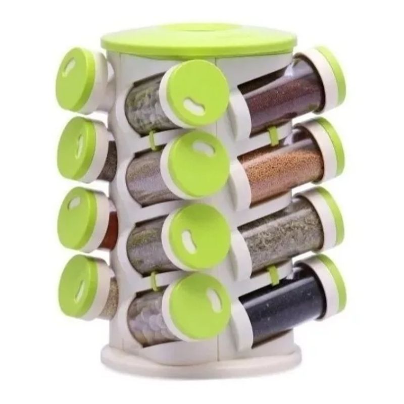 GENERICO - Especiero 16 Piezas Spice Rack / Ofertas Claras Color Verde claro