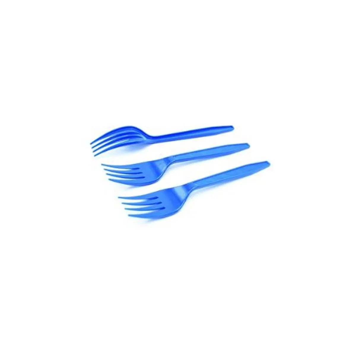 GENERICO - Tenedor Plastico Azul 16cm 12pcs
