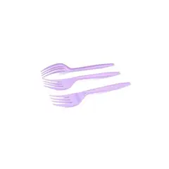 GENERICO - Tenedor Plastico Lila 16cm 12pcs