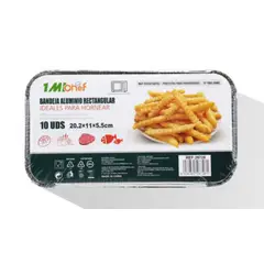 OEM - Set 10 Bandejas Aluminio Rectangular Para Hornear