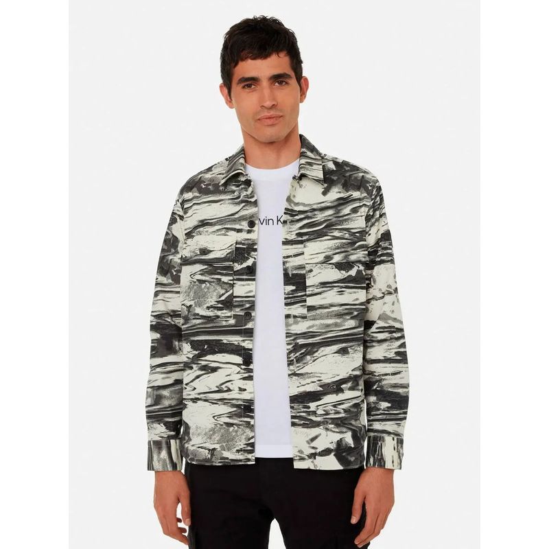 CALVIN KLEIN - Sobrecamisa Cotton Nylon Multicolor Calvin Klein
