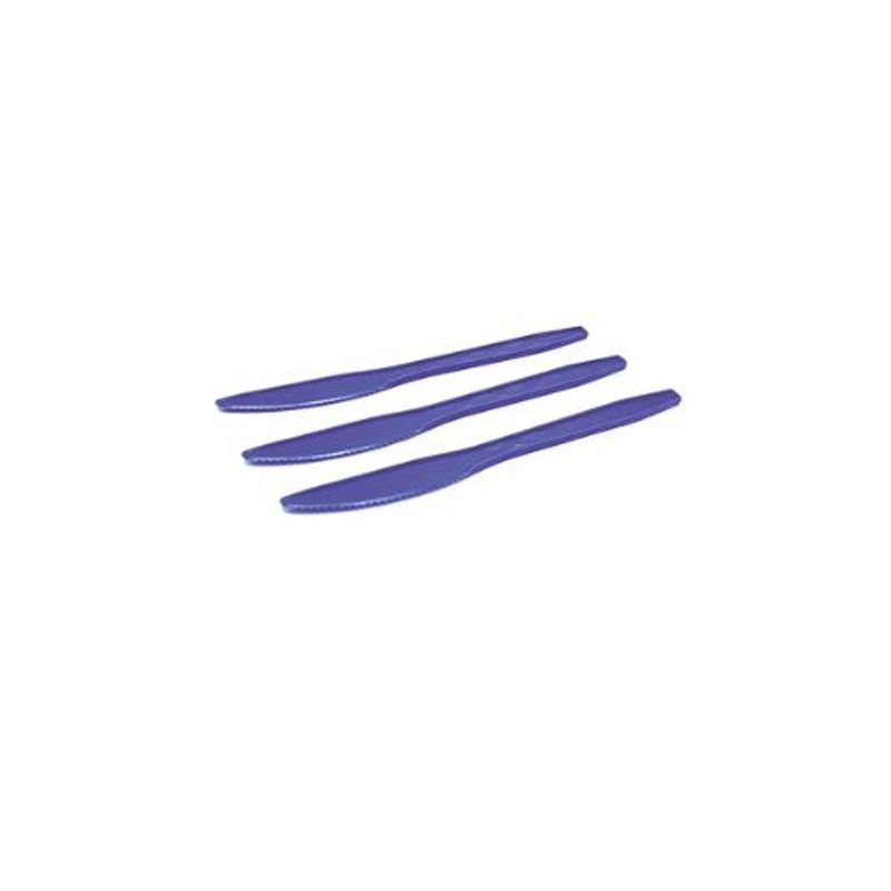 GENERICO - Cuchillo De Plastico Morado 17cm 12pcs