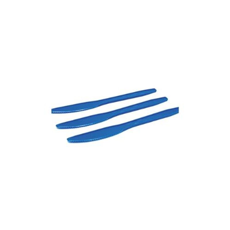 GENERICO - Cuchillo De Plastico Azul 17cm 12pcs