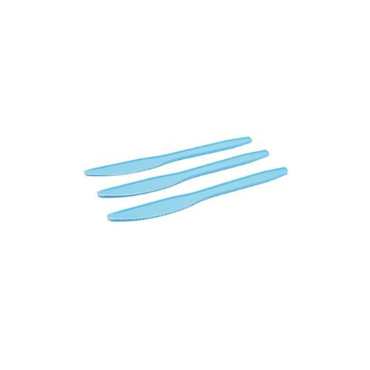 GENERICO - Cuchillo De Plastico Celeste 17cm 12pcs