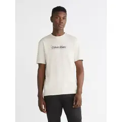 CALVIN KLEIN - Polera Double Flock Crema