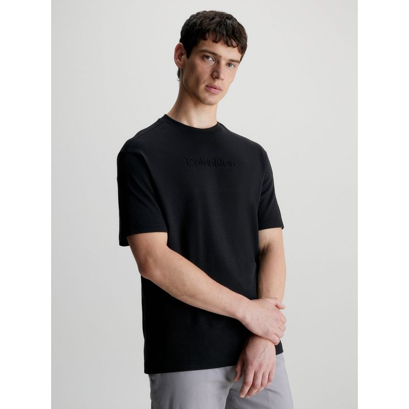 CALVIN KLEIN - Polera Embossed Comfort Negro Calvin Klein