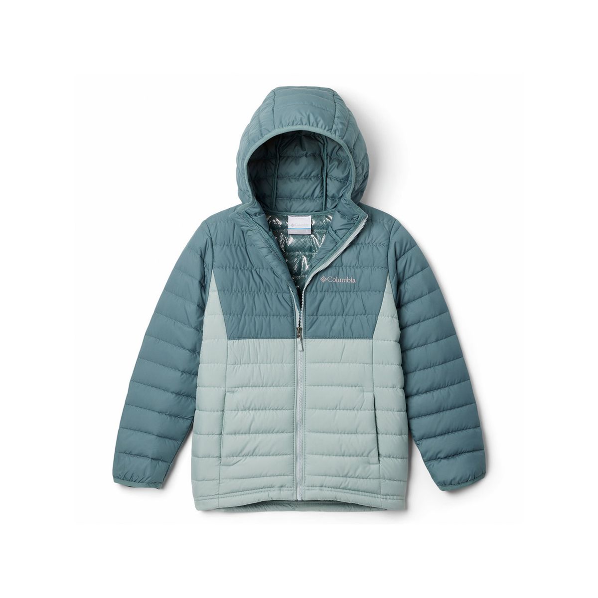 COLUMBIA - Parka Niño Powder Lite Hooded Celeste COLUMBIA