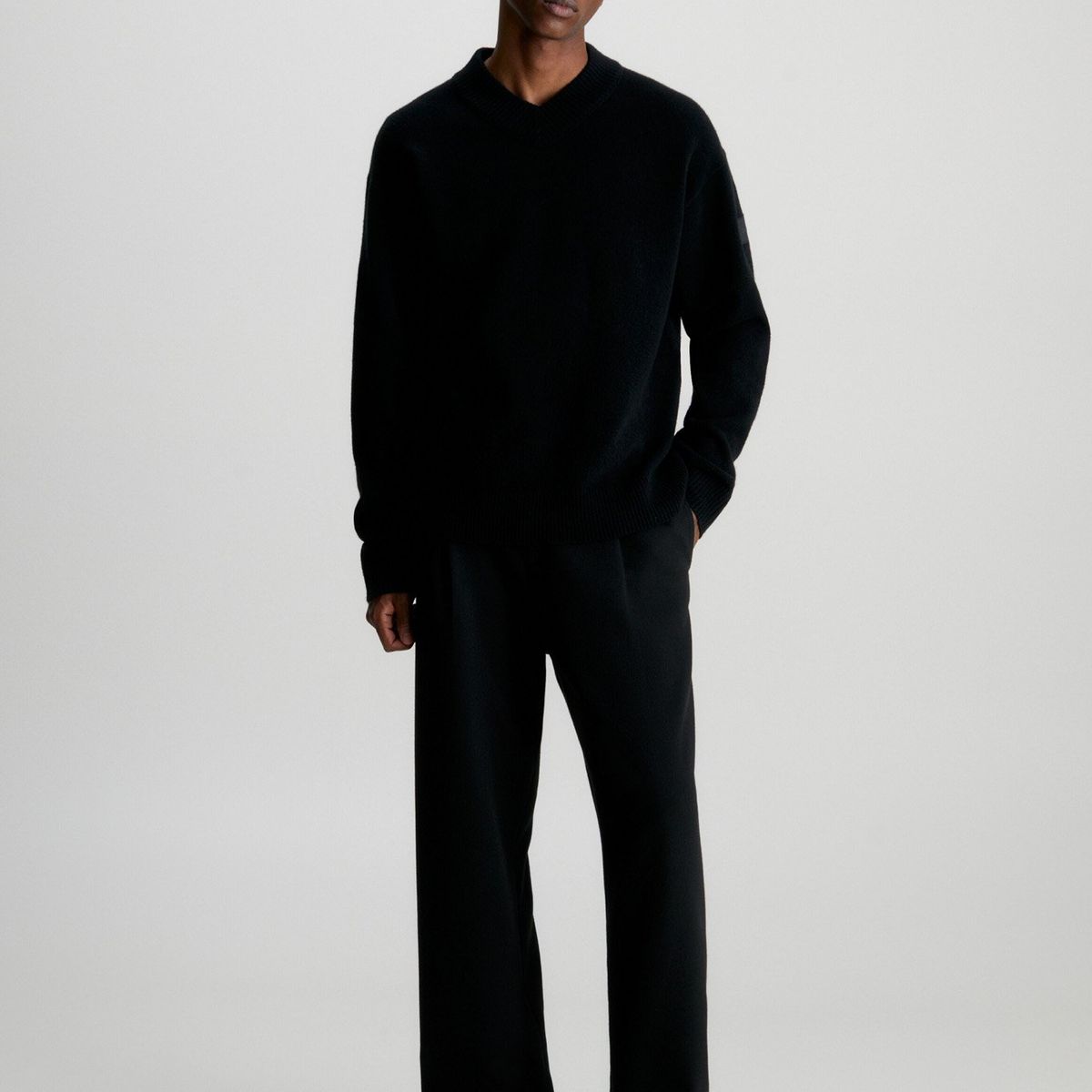 CALVIN KLEIN - Sweater Blend Comfort Negro Calvin Klein